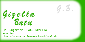 gizella batu business card